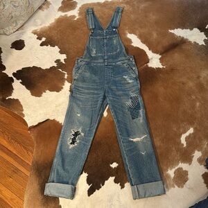 Citizens of Humanity for Free People Patchwork Denim Overalls XS